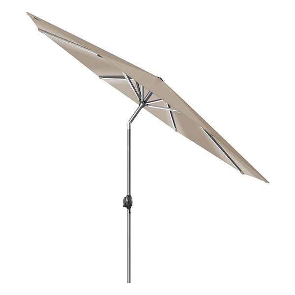 Pacific Lifestyle Glow Defender 3m Round Parasol - Taupe - Stove Supermarket