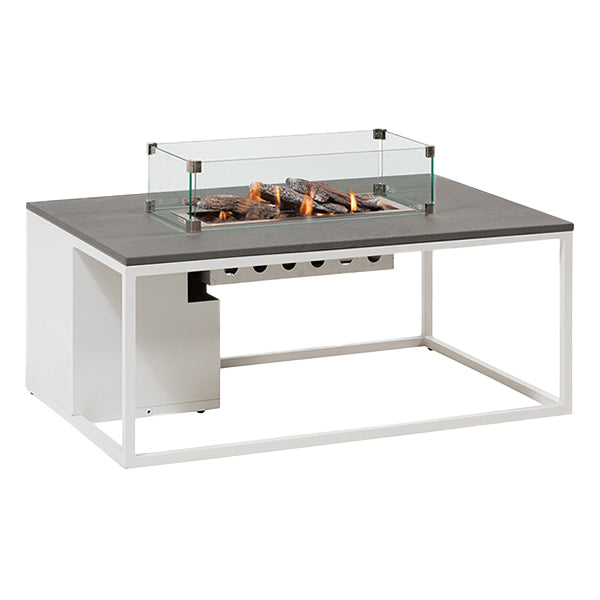 Pacific Lifestyle Cosiloft 120 Lounge Table Gas Fire Pit - White & Grey