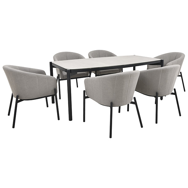 Pacific Lifestyle Nevada 6 Seater Dining Set - Putty - Stove Supermarket