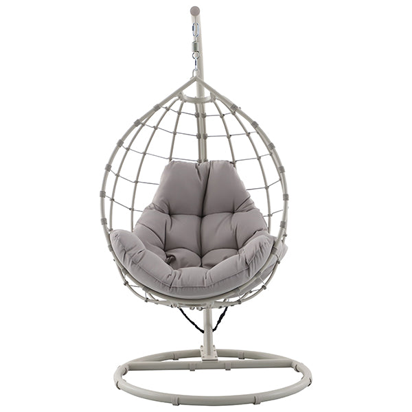 Pacific Lifestyle Blake Single Hanging Egg Chair - Pebble - Stove Supermarket