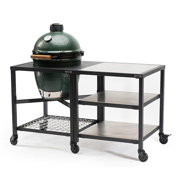 Big Green Egg Large With Modular Nest & Expansion Frame & Stainless Steel Shelves
