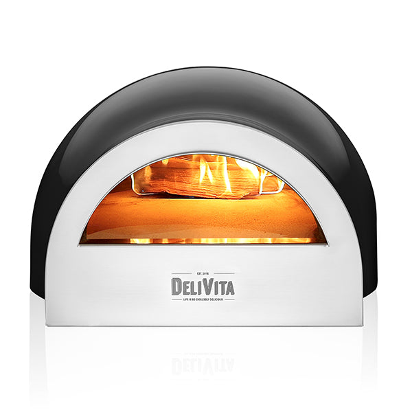 DeliVita Wood Fired Oven - Very Black - Wood Fired Bundle