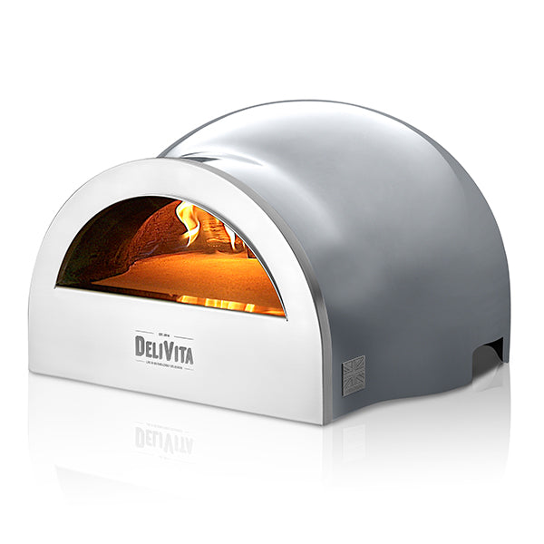 DeliVita Wood Fired Oven - Hale Grey - Stove Supermarket