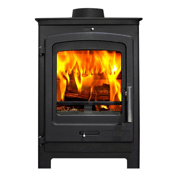 Portway 1 Contemporary Multi Fuel / Wood Burning Stove - Stove Supermarket