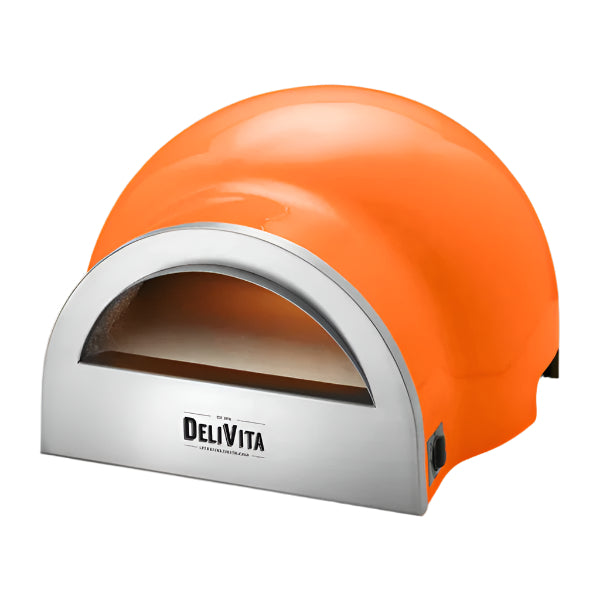 DeliVita Dual Fuel Wood & Gas Fired Oven - Orange Blaze