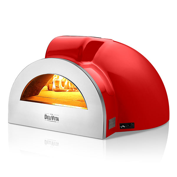 DeliVita Pro Dual Fuel Oven - Chilli Red - Stove Supermarket