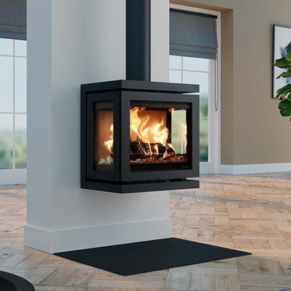 Dik Geurts Vidar Triple Small Wall Wood Burning Stove - Stove Supermarket