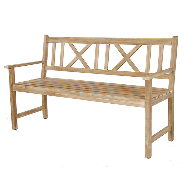 Pacific Lifestyle Cambridge Light Teak 3 Seater Wood Bench