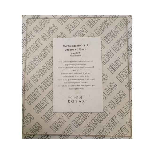 790724 - Morso Squirrel 1412 & Swift Stove Glass - 240mm X 215mm