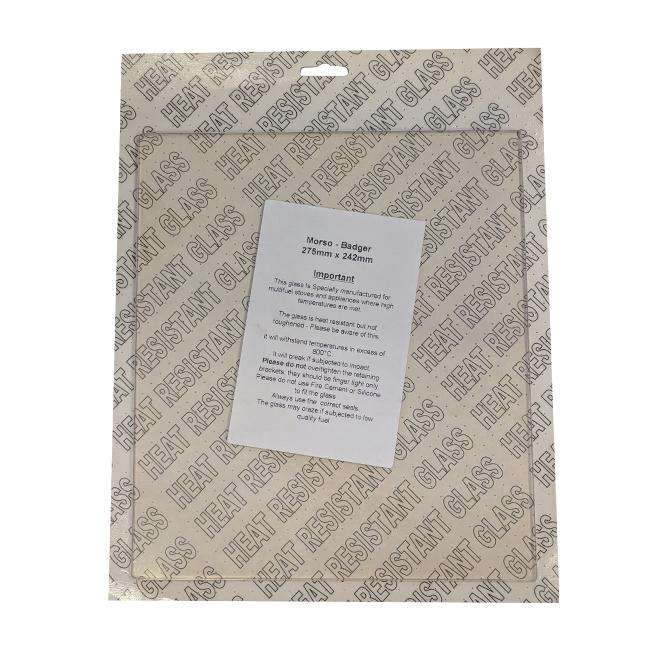 79310000 - Morso Badger 3100 Stove Glass - 275mm X 242mm