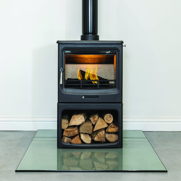 F2 Fires Vue Landscape Logstore Multi Fuel / Wood Burning Stove - Stove Supermarket