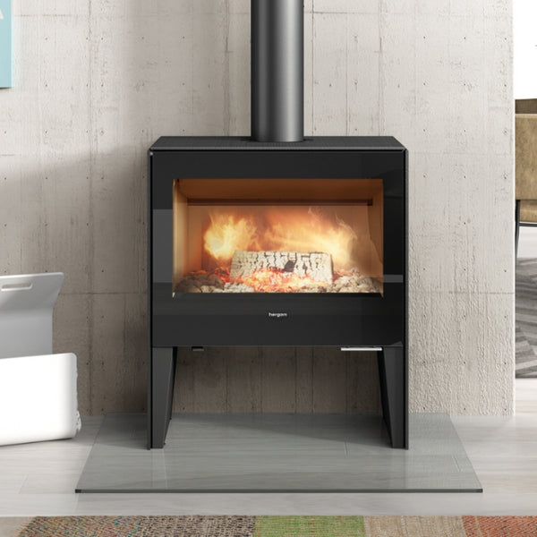 Hergom Glance Wide Wood Burning Stove - Stove Supermarket