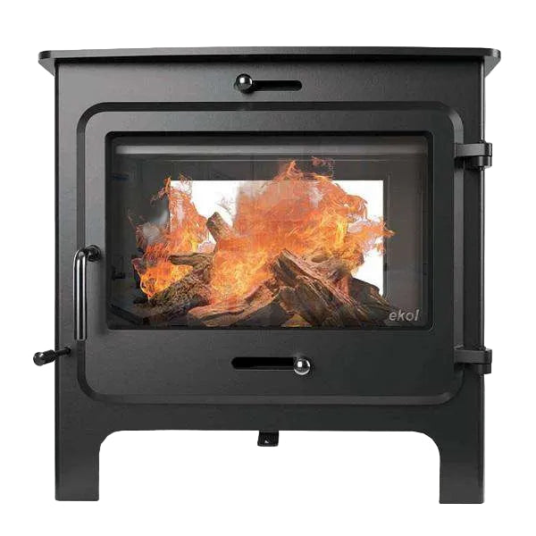 Ekol Clarity Double Sided Low Multi Fuel / Wood Burning Stove - Stove Supermarket