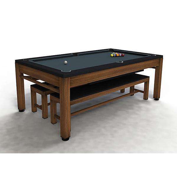 Riley Neptune 7ft Outdoor Pool / Diner - Black & Brushed Brown