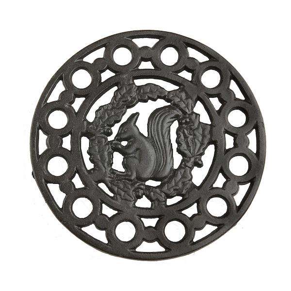 Morsø Cast Iron Trivet With Squirrel Motif - Stove Supermarket
