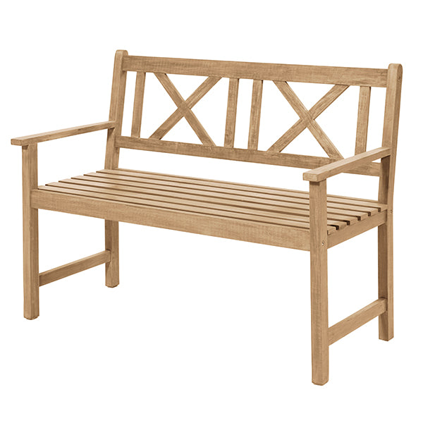 Pacific Lifestyle Cambridge Light Teak 2 Seater Wood Bench - Stove Supermarket