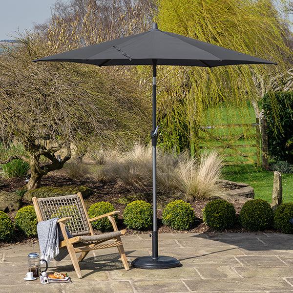 Pacific Lifestyle Riva 2.5m Round Parasol - Anthracite - Stove Supermarket