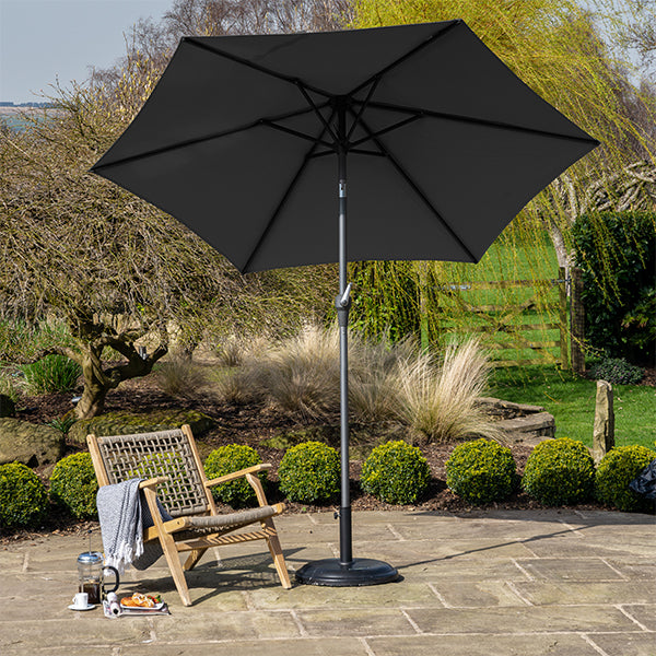 Pacific Lifestyle Riva 2.5m Round Parasol - Anthracite - Stove Supermarket