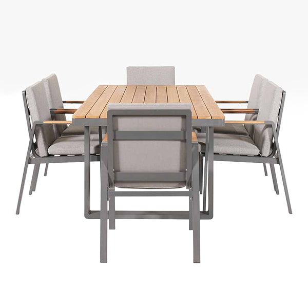 Pacific Lifestyle Stockholm 6 Seater Dining Set - Anthracite