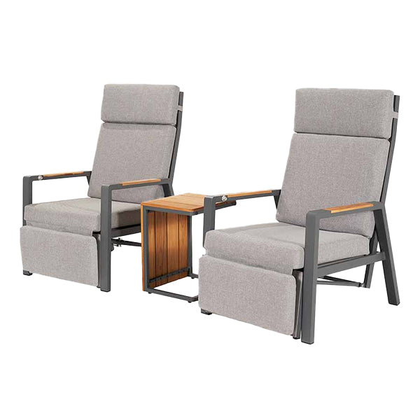 Pacific Lifestyle Stockholm Recliner Set - Anthracite