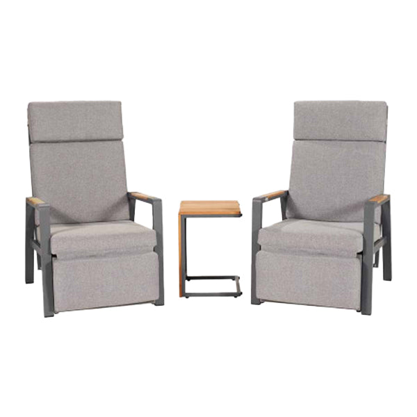 Pacific Lifestyle Stockholm Recliner Set - Anthracite