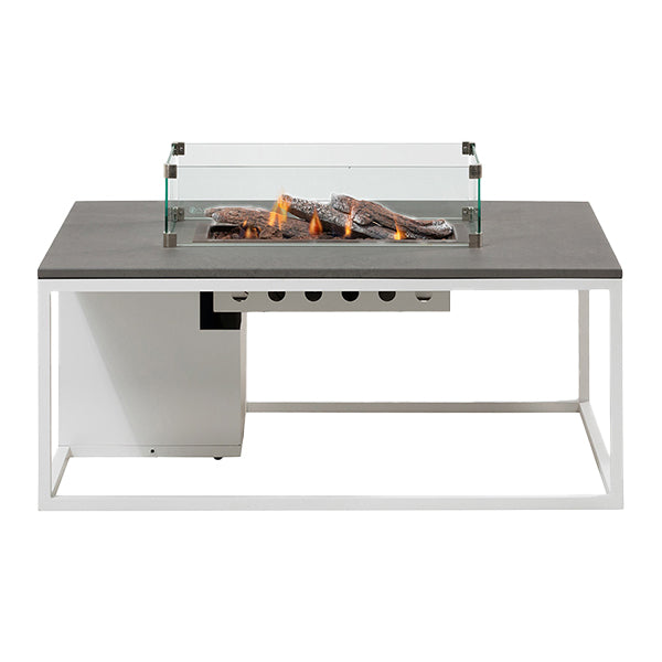 Pacific Lifestyle Cosiloft 120 Lounge Table Gas Fire Pit - White & Grey