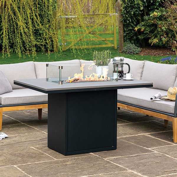 Pacific Lifestyle Cosiloft 120 Relaxed Dining Fire Pit - Black & Grey