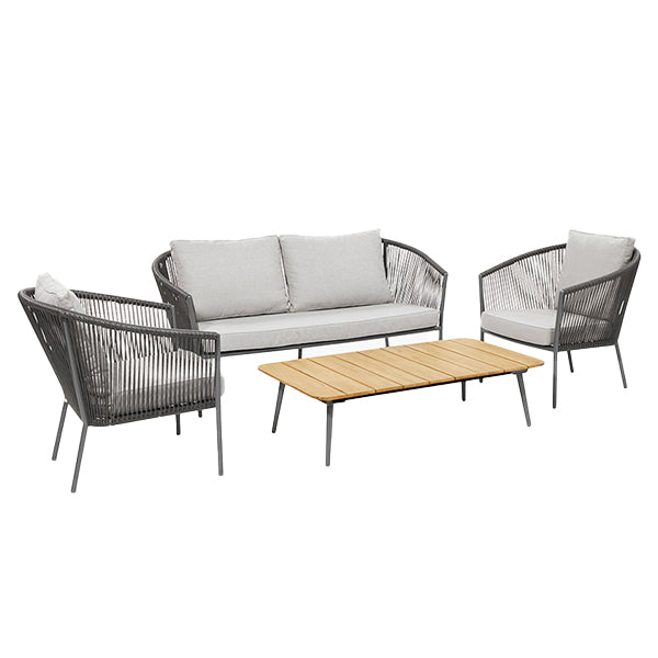 Pacific Lifestyle Reims Grey 4 Seater Lounge Set