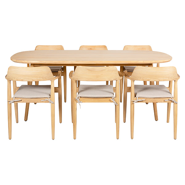 Pacific Lifestyle Salita 6 Seater Dining Set - Teak