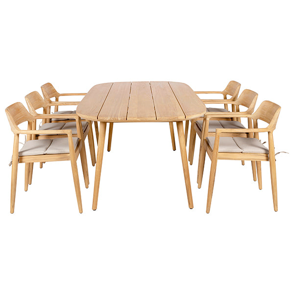 Pacific Lifestyle Salita 6 Seater Dining Set - Teak