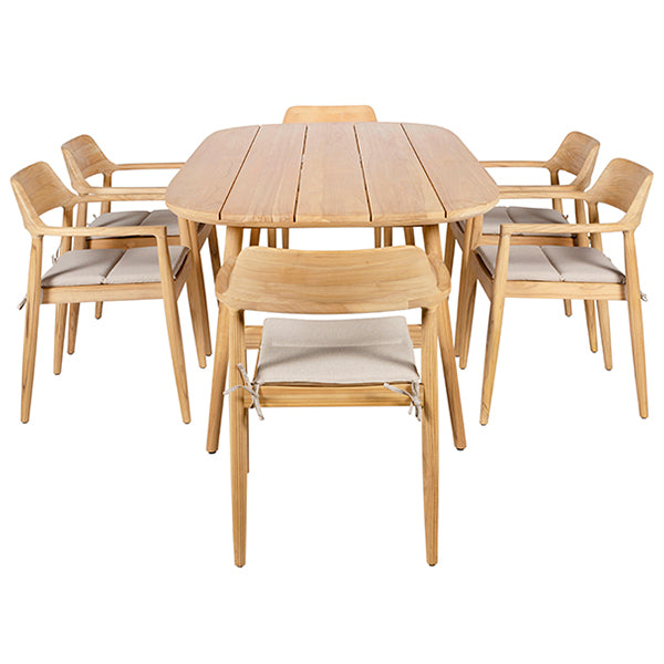 Pacific Lifestyle Salita 6 Seater Dining Set - Teak