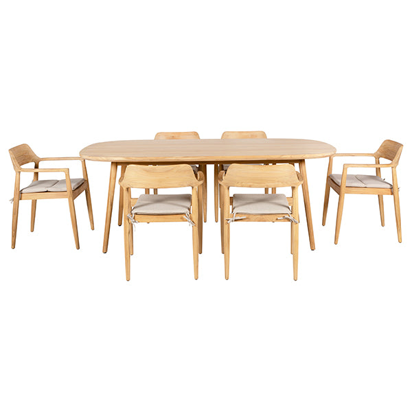 Pacific Lifestyle Salita 6 Seater Dining Set - Teak