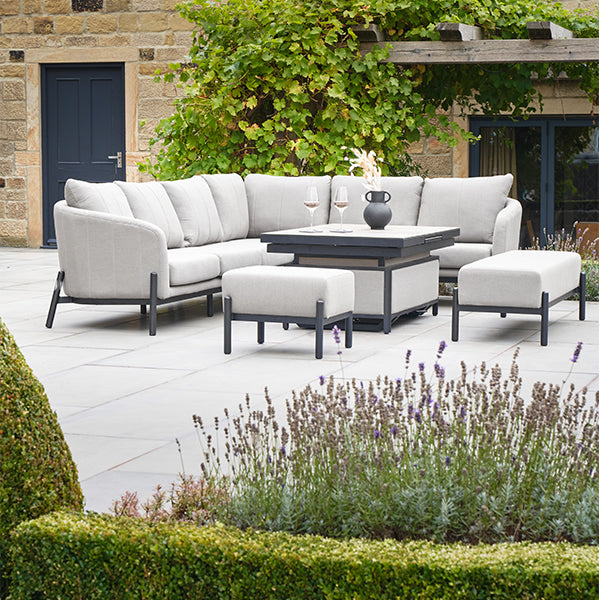 Pacific Lifestyle Large Nevada Corner Set & Adjustable Table