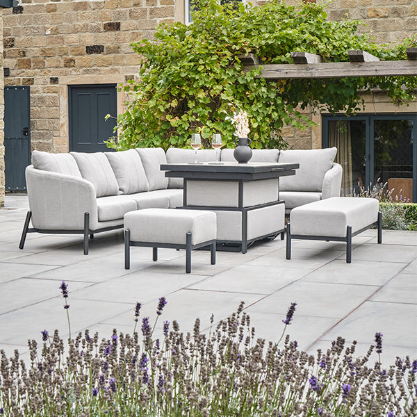 Pacific Lifestyle Large Nevada Corner Set & Adjustable Table