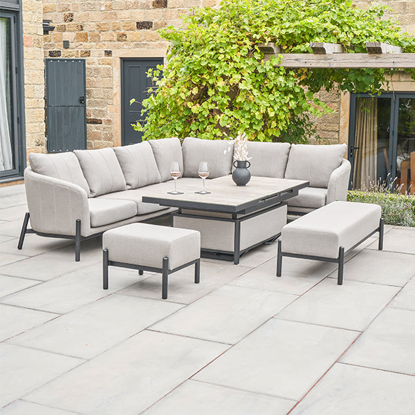 Pacific Lifestyle Large Nevada Corner Set & Adjustable Table