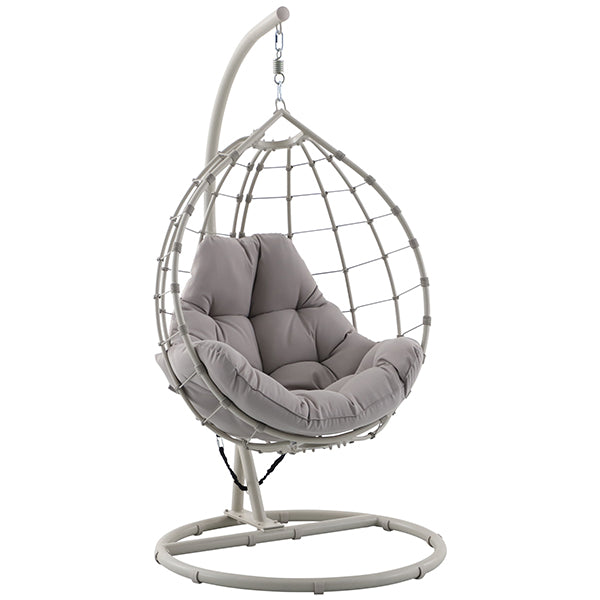 Pacific Lifestyle Blake Single Hanging Egg Chair - Pebble - Stove Supermarket