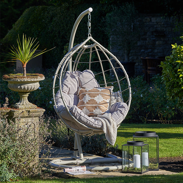 Pacific Lifestyle Blake Single Hanging Egg Chair - Pebble