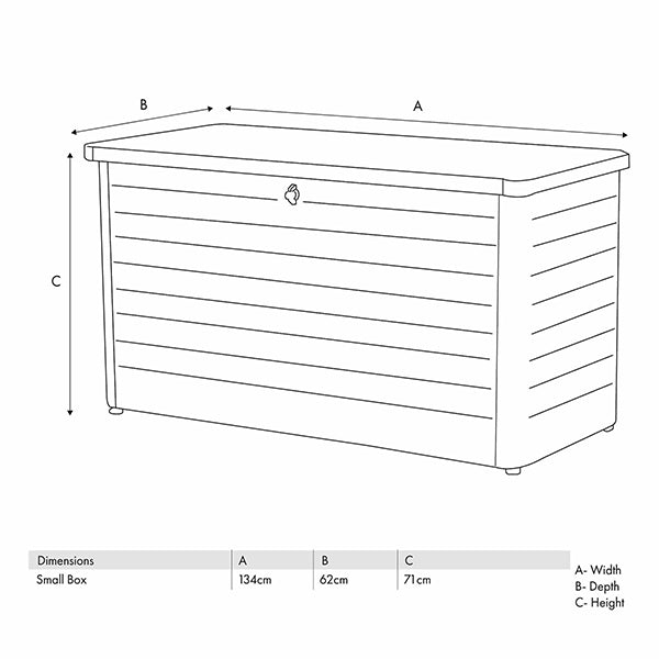 Pacific Lifestyle Rhode Island Small Steel Cushion Box - Black