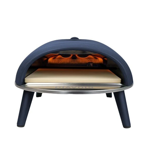 DeliVita Diavolo Gas Fired Pizza Oven Set - Blue