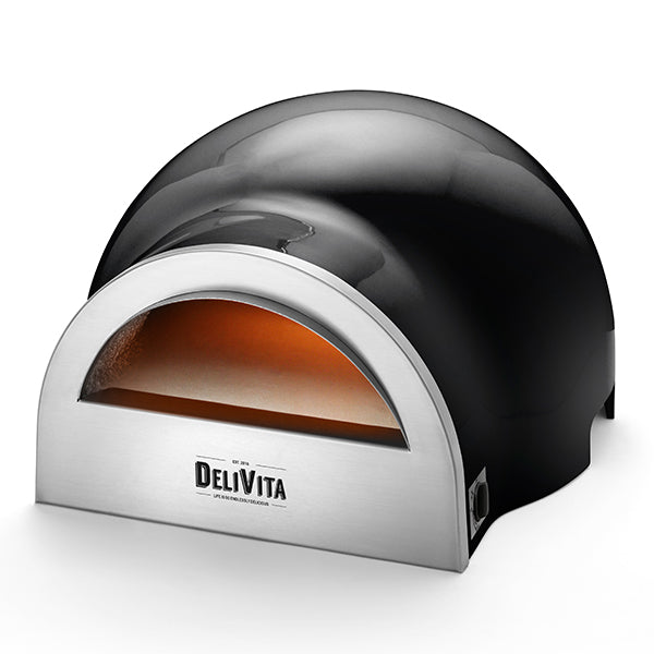 DeliVita Eco Wood & Gas Fired Oven - Very Black - Stove Supermarket