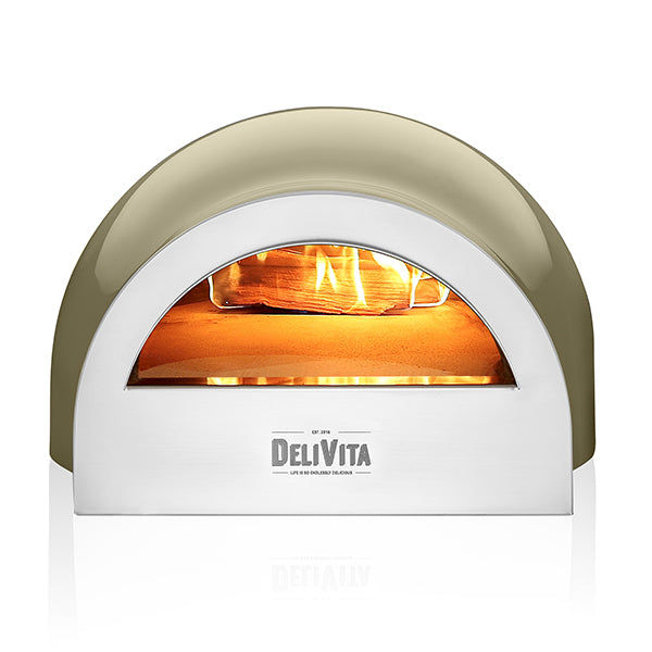 DeliVita Wood Fired Oven - Olive Green - Wood Fired Bundle