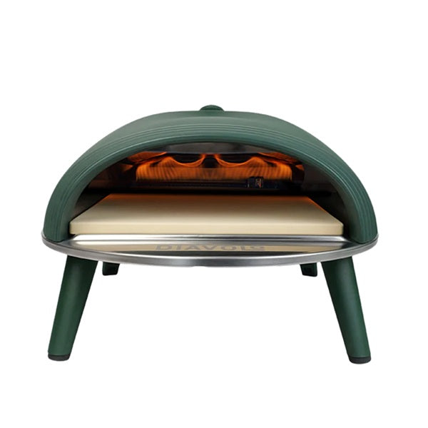 DeliVita Diavolo Gas Fired Pizza Oven Set - Green