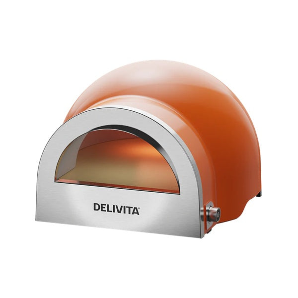 DeliVita Dual Fuel Wood & Gas Fired Oven - Orange Blaze