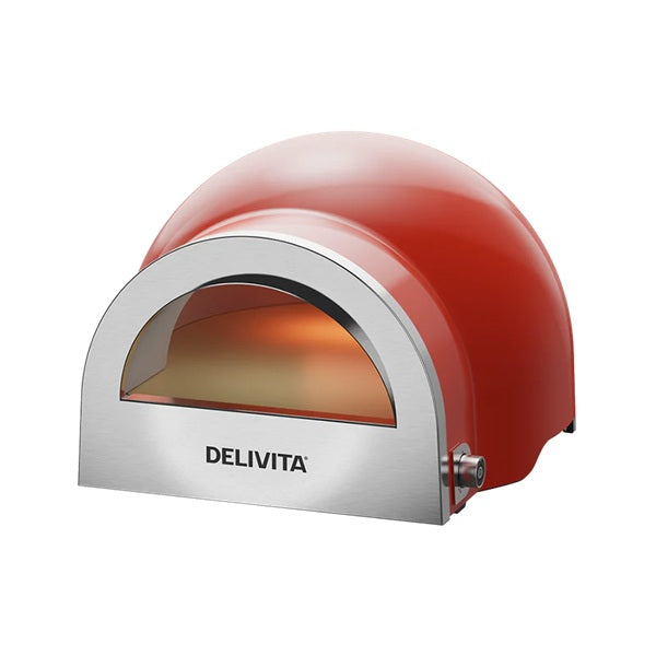 DeliVita Dual Fuel Wood & Gas Fired Oven - Chilli Red