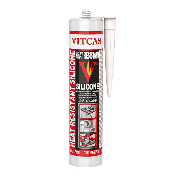 Vitcas 315°C Silicone Sealant 300gm - Black