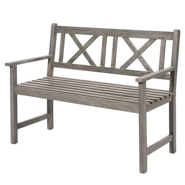 Pacific Lifestyle Cambridge Antique Grey 2 Seater Wood Bench