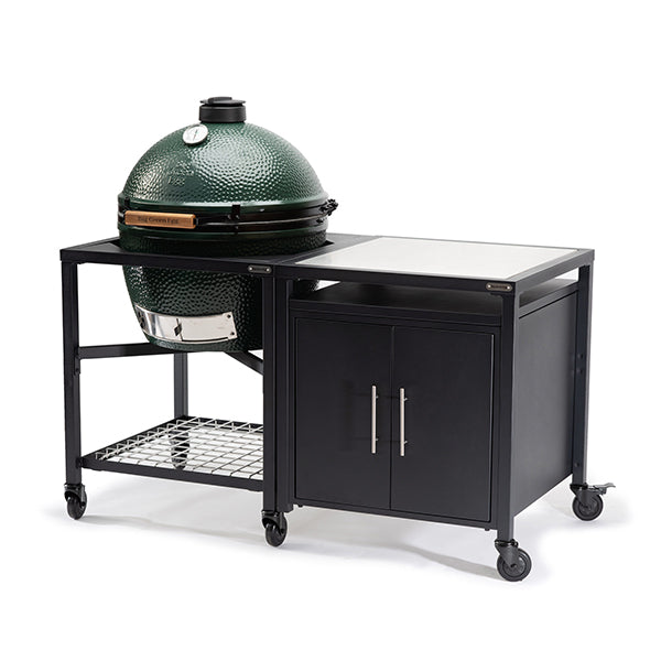 Big Green Egg XL With Modular Nest & Expansion Cabinet & Stainless Steel Shelf
