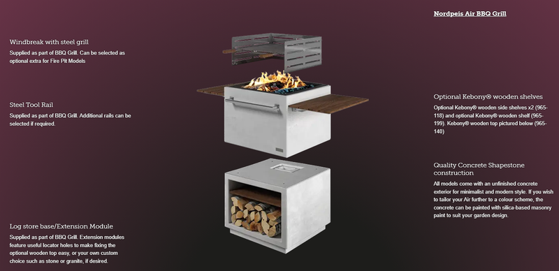 Nordpeis Air Windbreak with Steel Grill and Anti-drip Strip