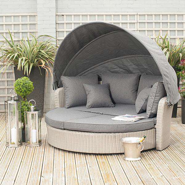 Pacific Lifestyle Stone Grey Bermuda Day Bed - Stove Supermarket