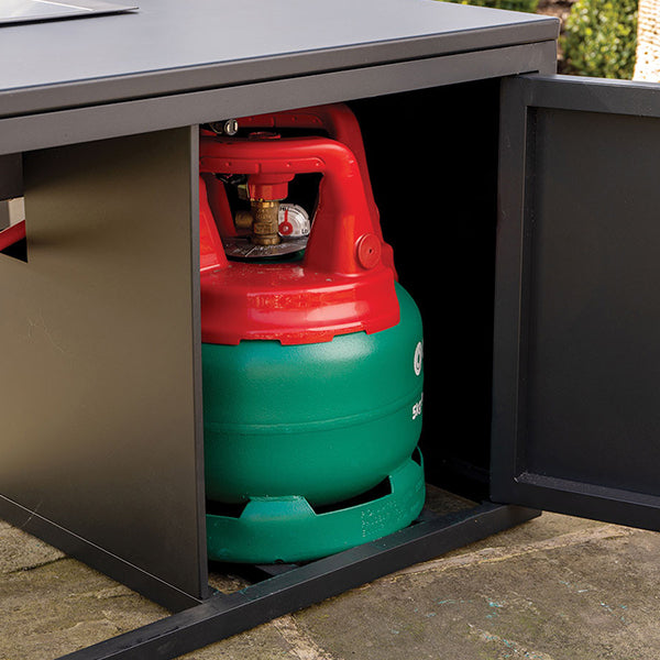 Pacific Lifestyle Cosiloft 100 Lounge Table Gas Fire Pit - Black & Grey - Stove Supermarket